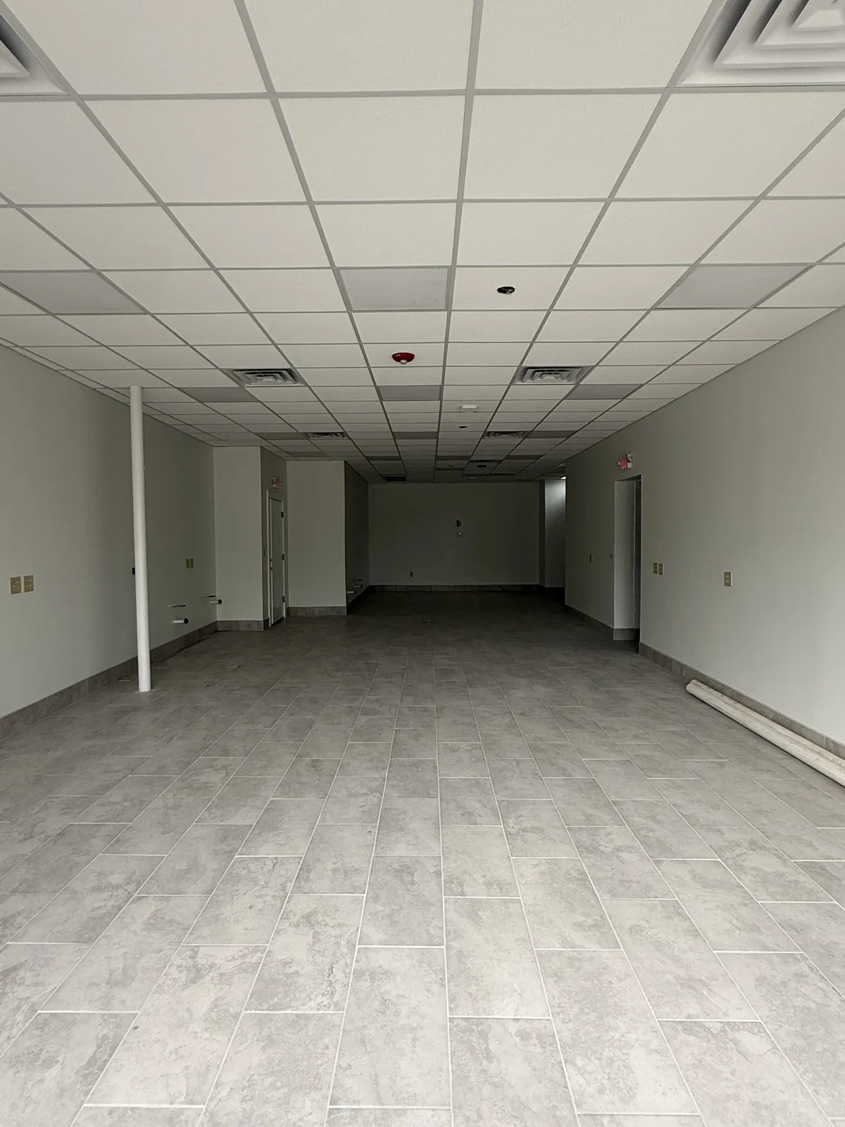 Unit 4 from the storefront looking toward the rear